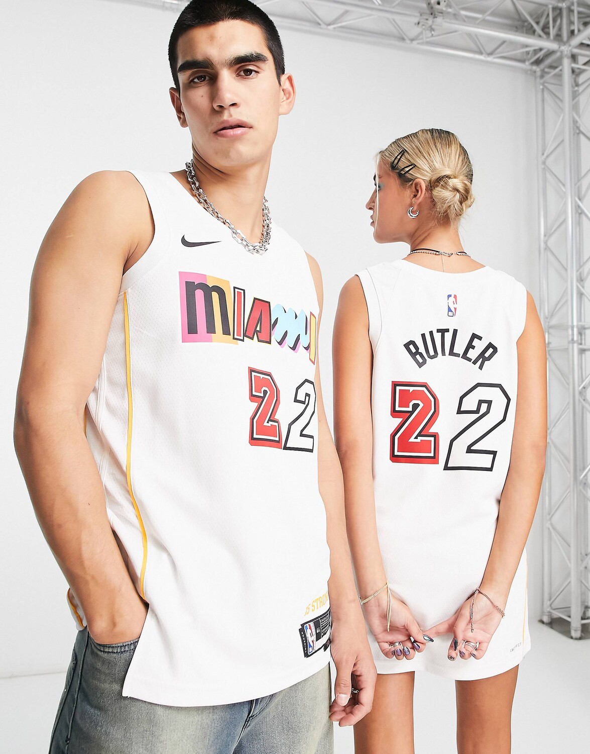 

Белый жилет из джерси Nike Basketball NBA Miami Heats Dri-FIT City Edition