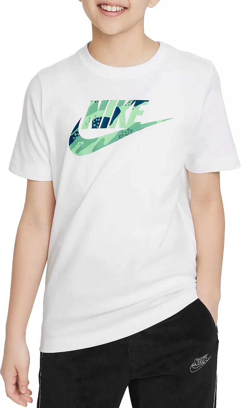 

Сезонная камуфляжная футболка Nike Kids Sportswear, белый