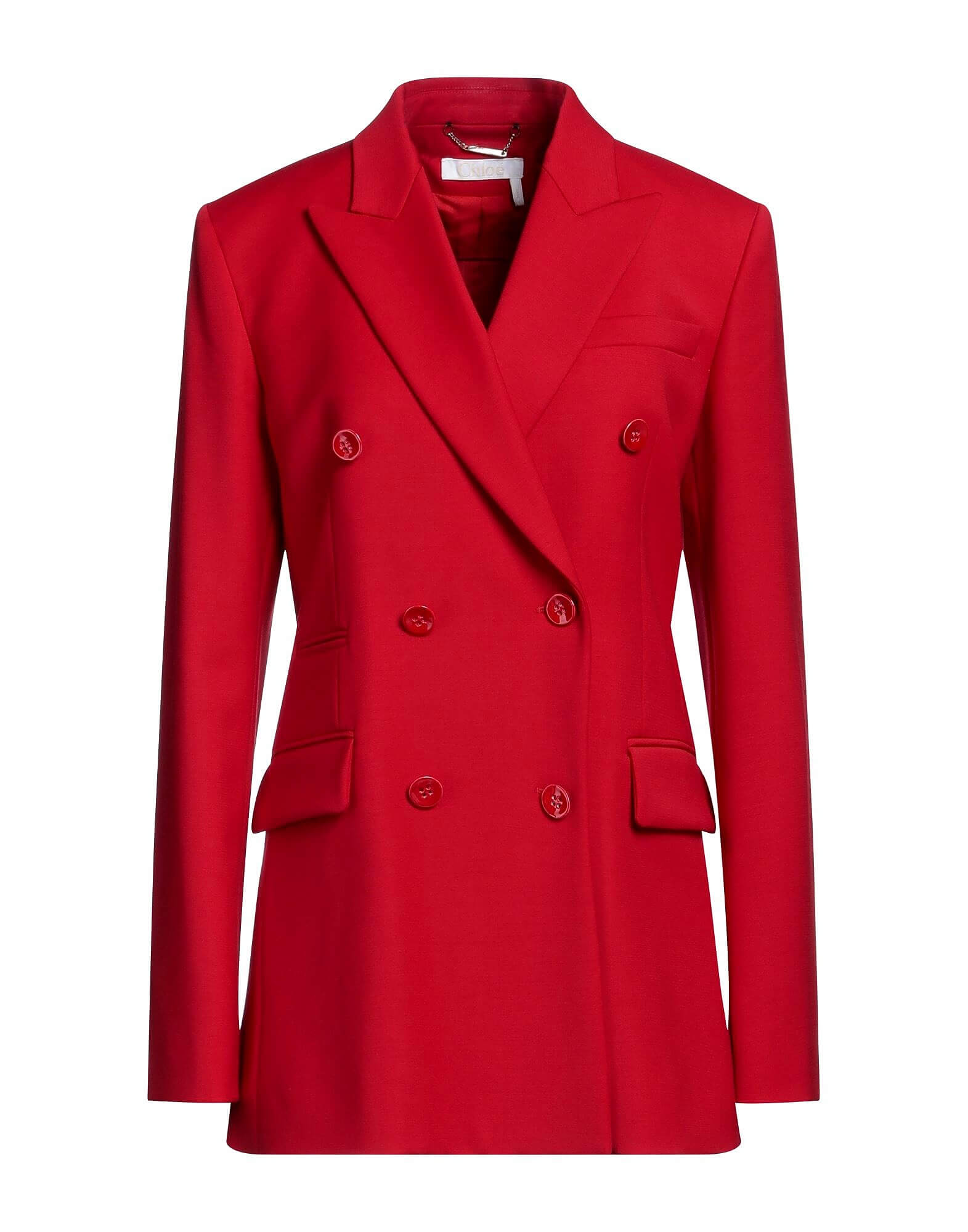 Блейзер Chloé, красный женский двубортный твидовый блейзер za винтажный пиджак с длинными рукавами и карманами верхняя одежда осень