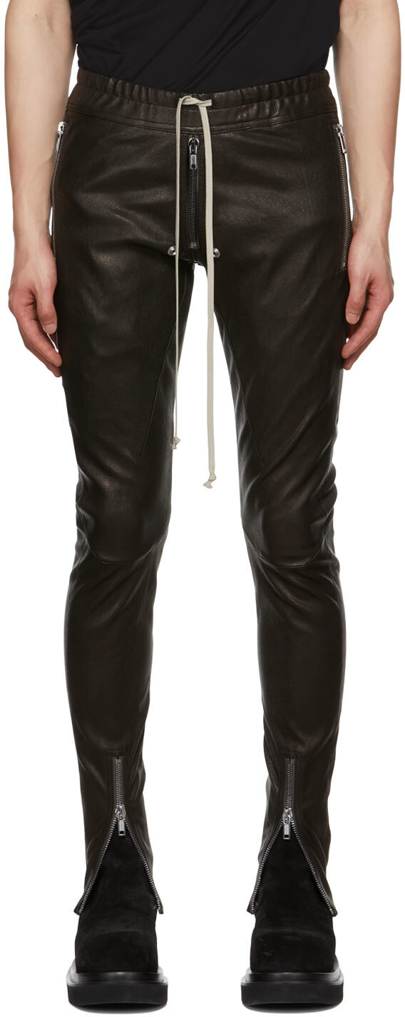 

Черные кожаные брюки Gary Rick Owens