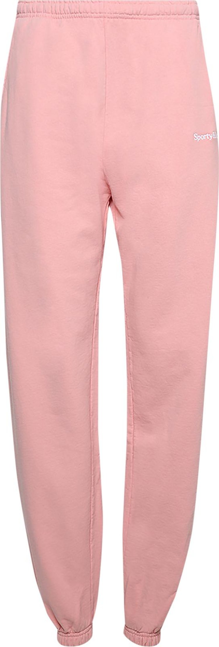 розовый свитшот syracuse sporty Спортивные брюки Sporty & Rich Serif Embroidered Sweatpant 'Rose', розовый