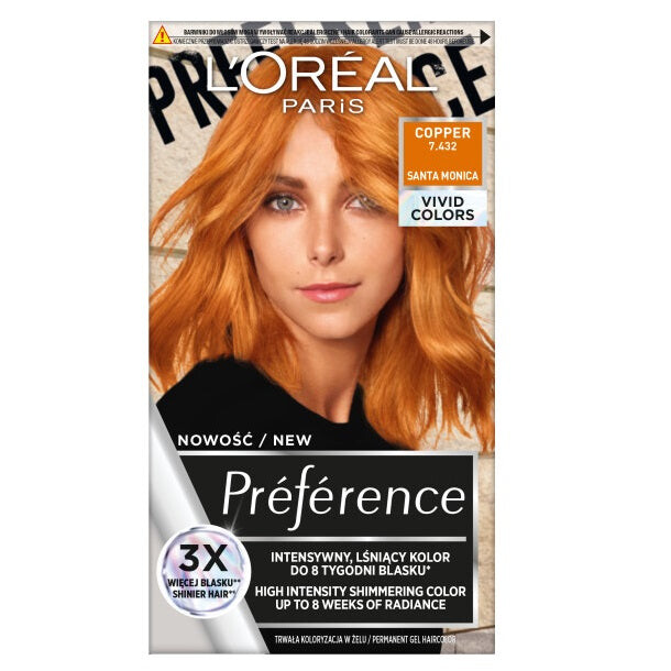 

L'Oreal Paris Стойкая краска для волос Preference Vivid Colors 7.432 Cooper