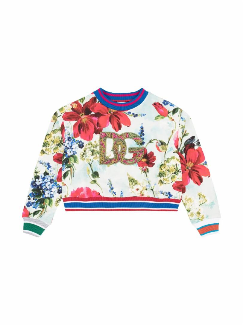 

Свитшот с цветочным принтом Dolce&Gabbana, Серый