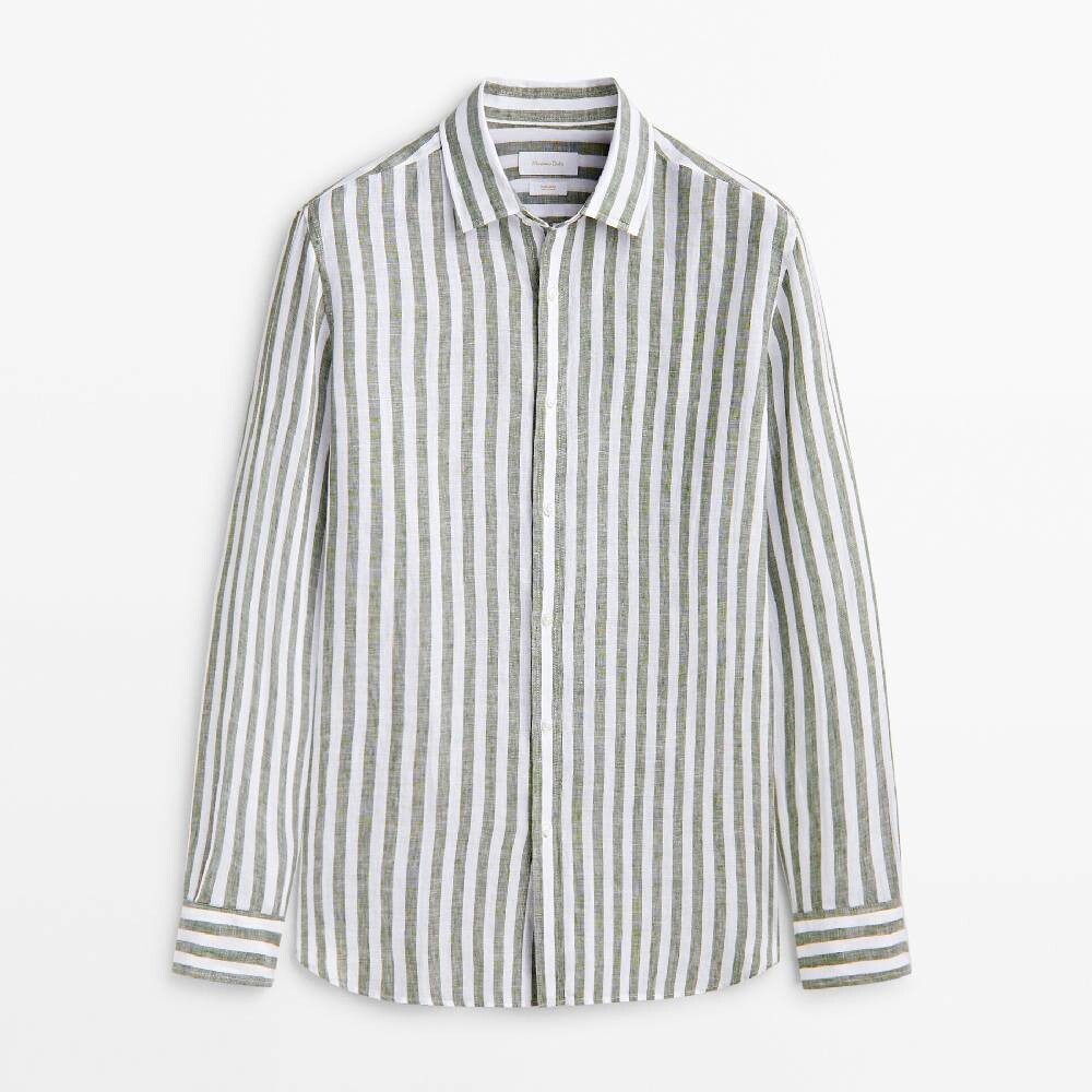 

Рубашка в полоску Massimo Dutti, зеленый