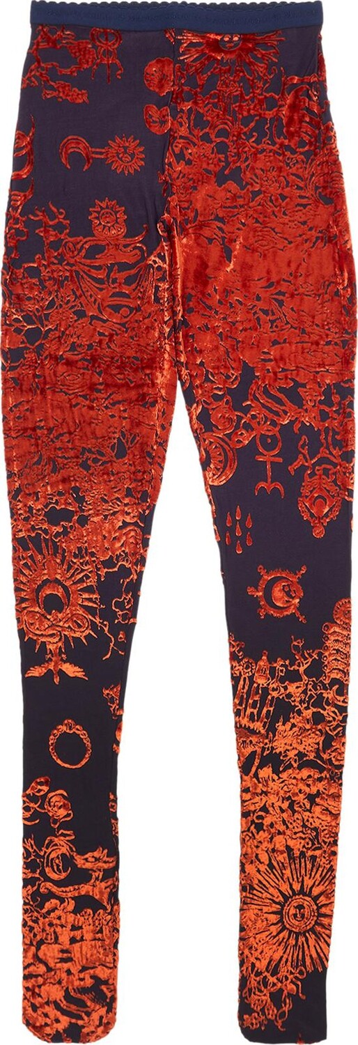 

Леггинсы Marine Serre Geotic Devore Leggins 'Blue', синий