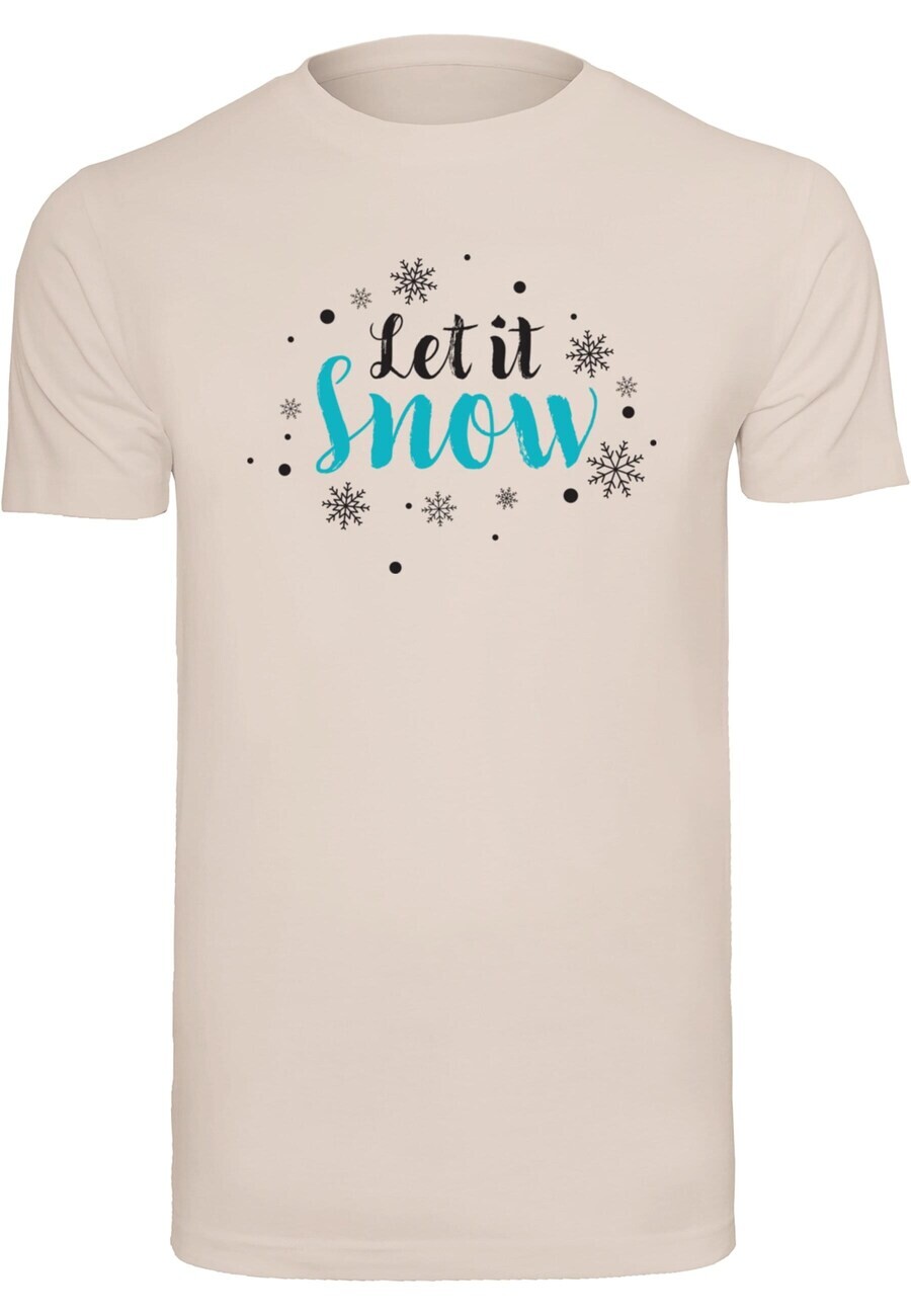 

Футболка Merchcode LET IT SNOW, роза
