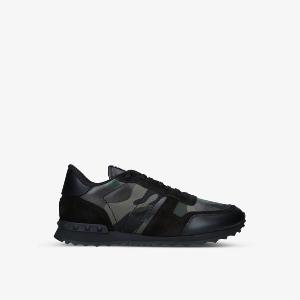 

Кожаные кроссовки rockstud с заклепками и низким берцем Valentino Garavani, черный