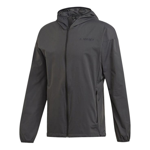 Куртка adidas Solid Color hooded Casual Training Sports Jacket Gray, серый цена и фото