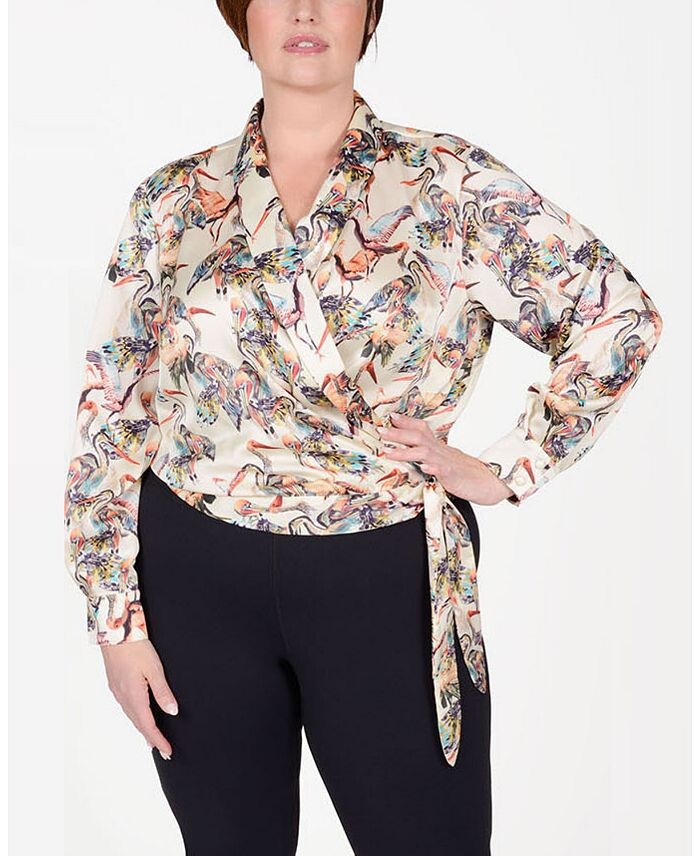 

Mayes NYC Donna Блуза с запахом и воротником-шалью Mayes NYC