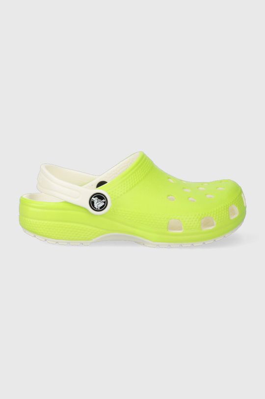 Светящиеся в темноте детские тапочки Crocs, зеленый