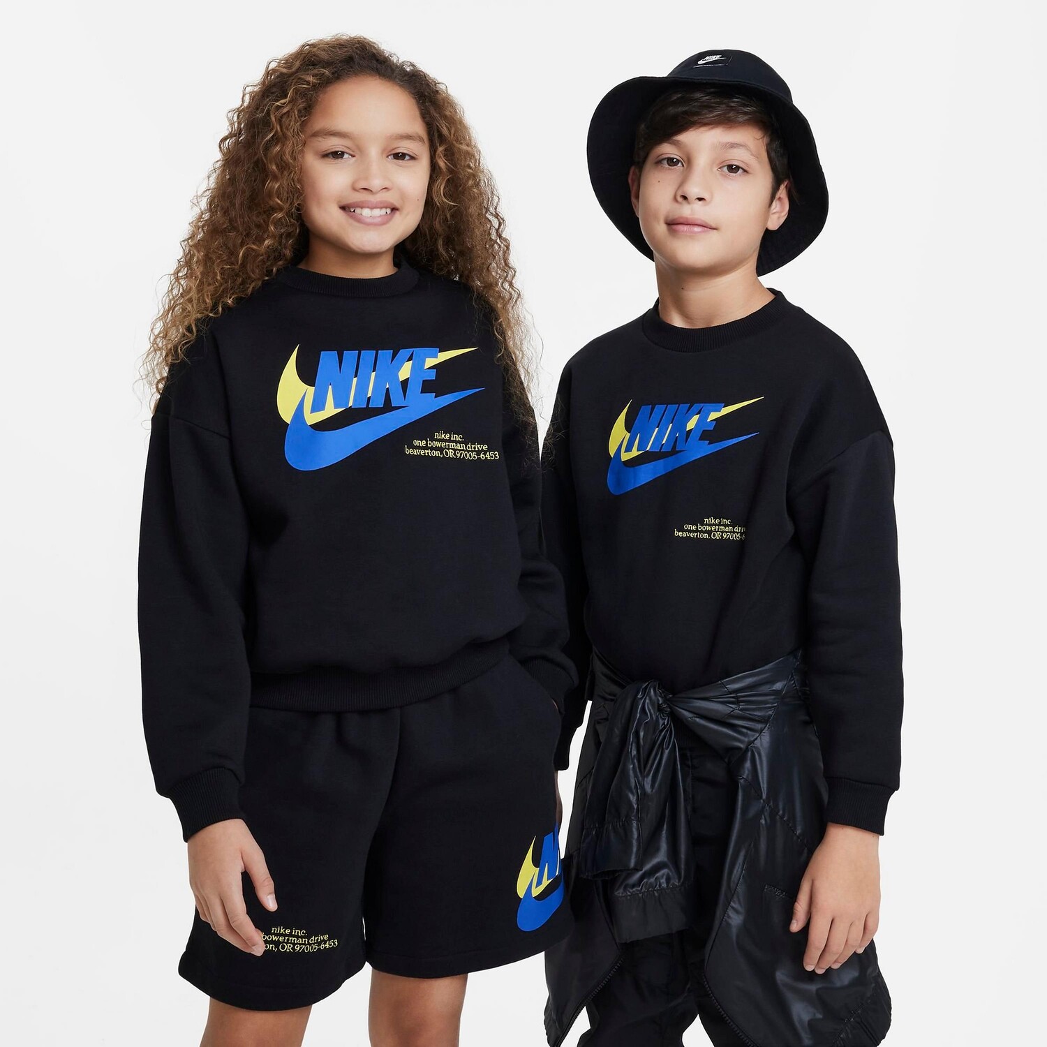 

Детский флисовый свободный свитшот Nike Sportswear Icon, черный