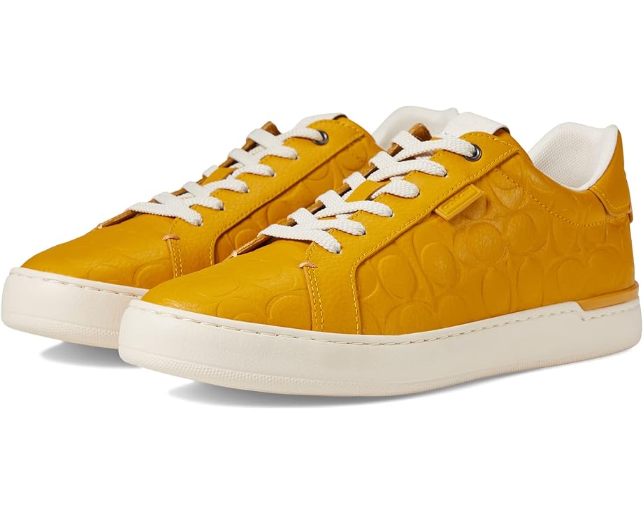 

Кроссовки COACH Lowline Signature Leather Low Top, цвет Yellow Gold