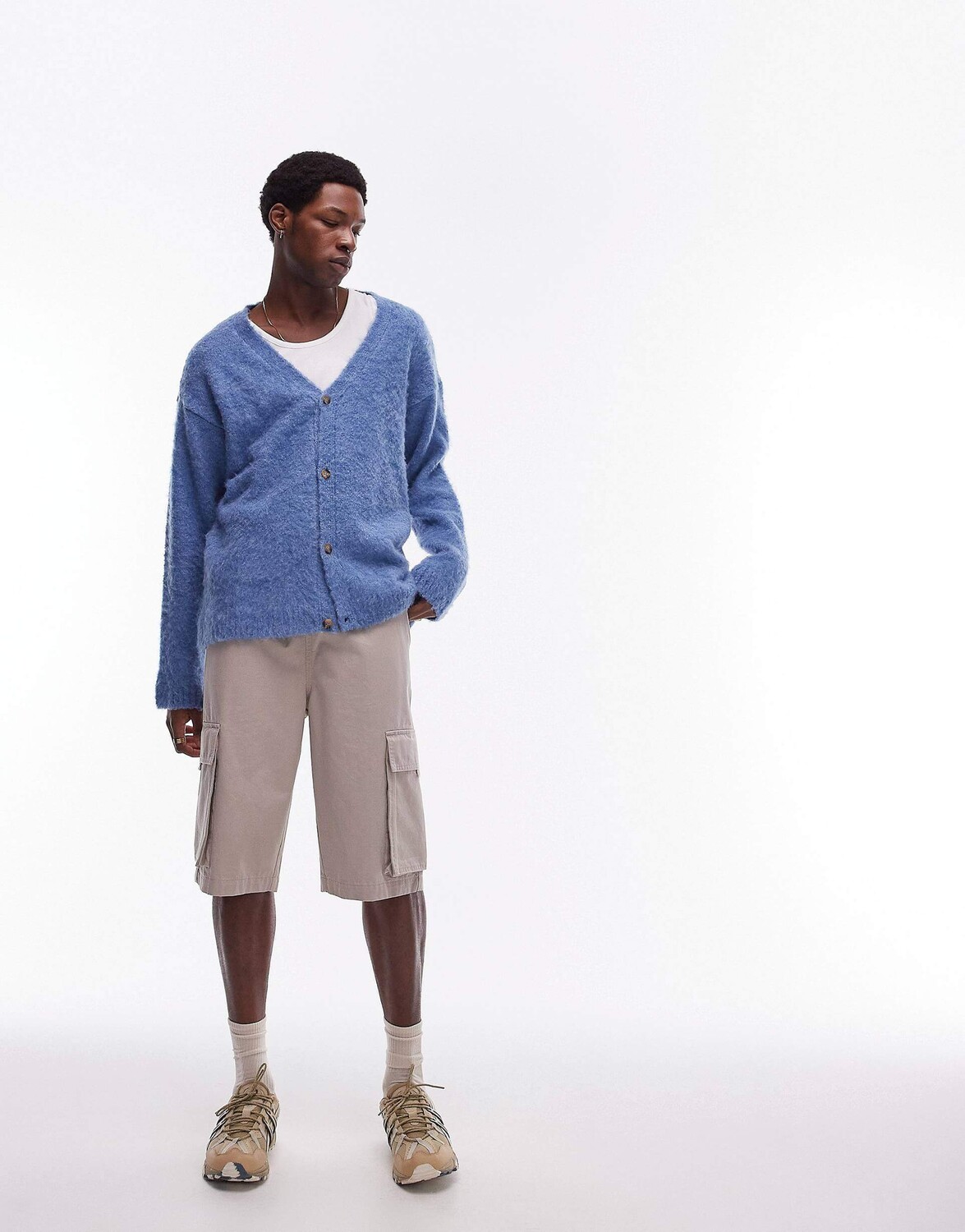 

Кардиган Topman Brushed Boucle, синий