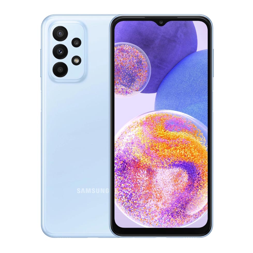 Смартфон Samsung Galaxy A23 4/128 Гб, голубой смартфон samsung galaxy a23 4 64gb черный