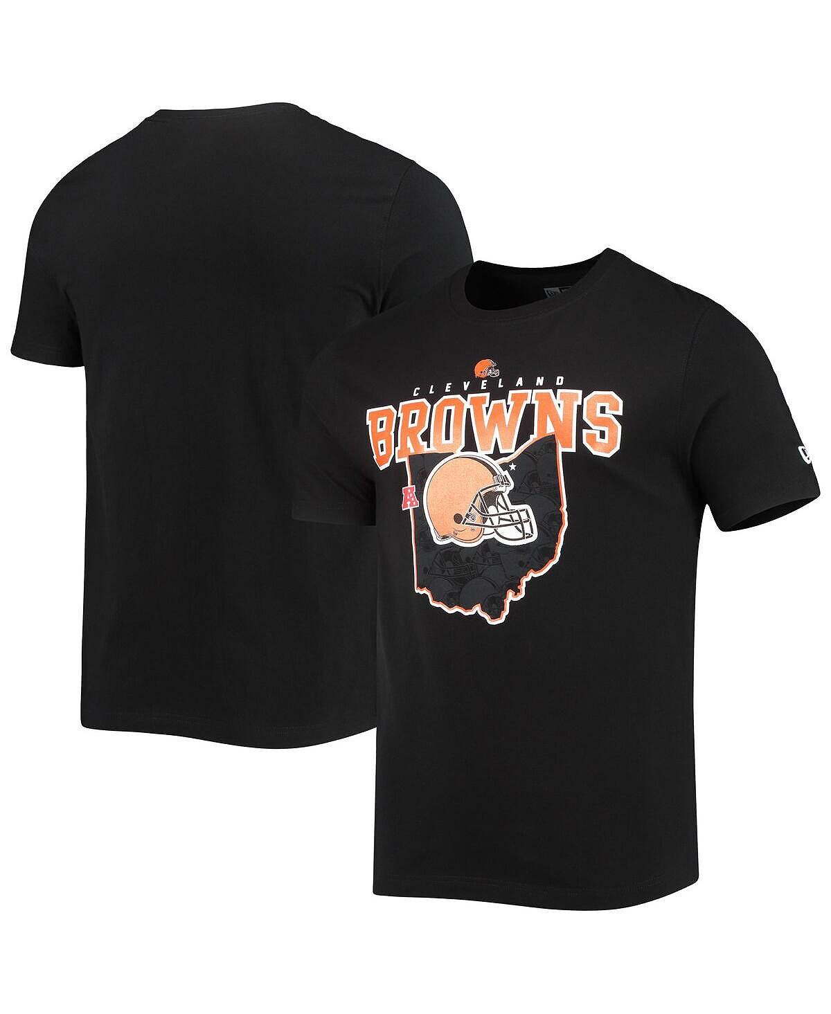 

Мужская черная футболка cleveland browns local pack New Era, черный