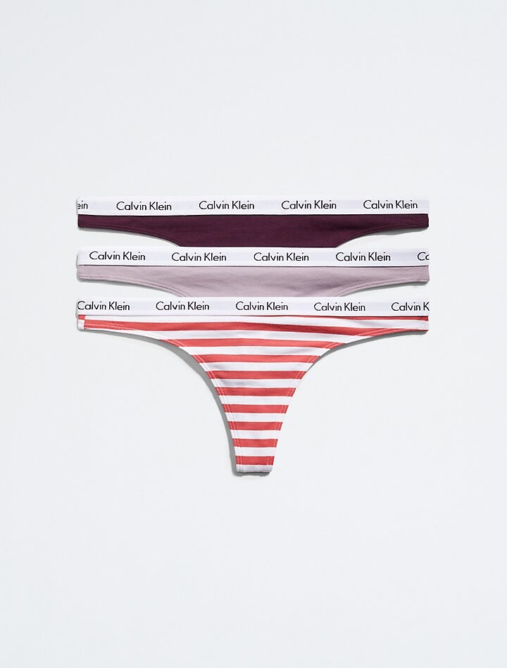 

Комплект из 3 хлопковых стрингов с логотипом Carousel Calvin Klein