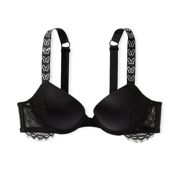 

Бюстгалтер Victoria's Secret Very Sexy Satin & Lace Shine Strap Push-Up, черный