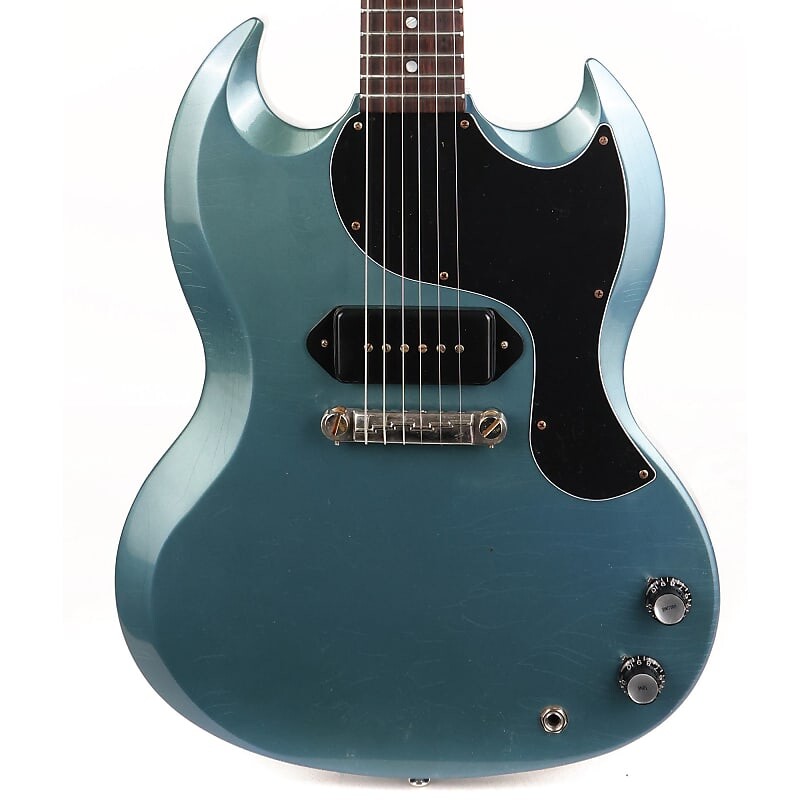 

Gibson Custom Shop 1963 SG Junior Made 2 Measure Antique Pelham Blue Ultra Light Aged