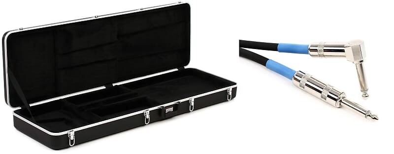 

Gator GC-Bass Deluxe Формованный ABS чехол для электробас-гитары в комплекте с Pro Co EGL-20 Excellines Инструментальный кабель с прямым и прямым углом - 20 футов Gator + Pro Co GC-Bass=1 EGLSS-20=1