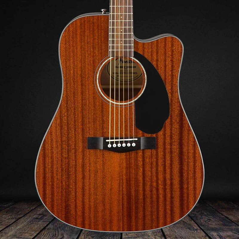 

Fender CD-60SCE Dreadnought, накладка на гриф из орехового дерева, полностью из красного дерева