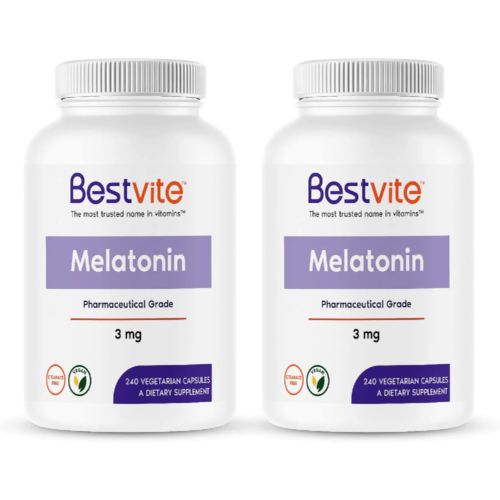 Мелатонин 3 мг Bestvite, 480 растительных капсул