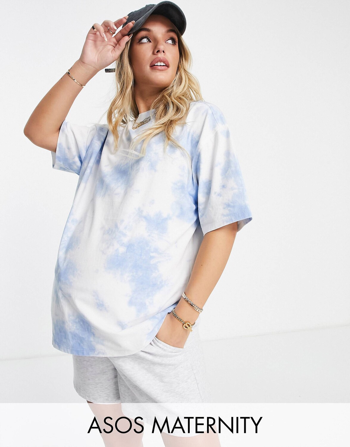 

Синяя оверсайз-футболка ASOS DESIGN Maternity