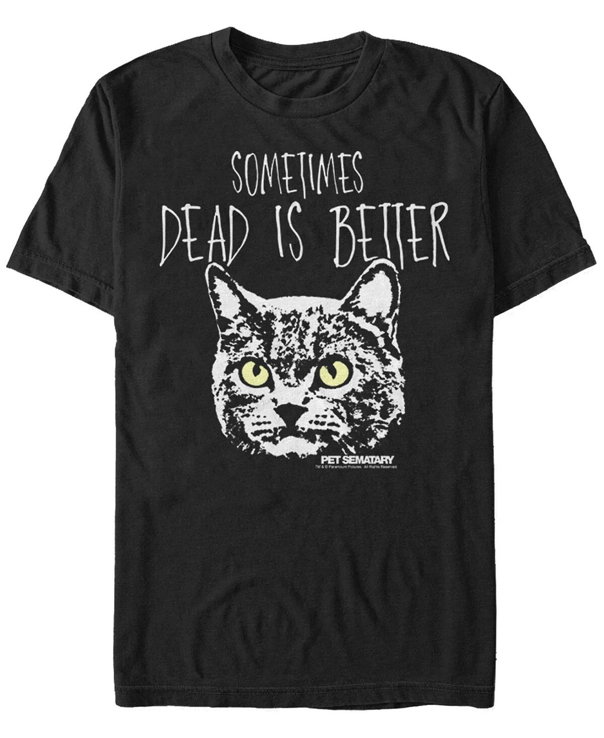 

Мужская футболка с коротким рукавом chuch cat face dead is better Fifth Sun, черный