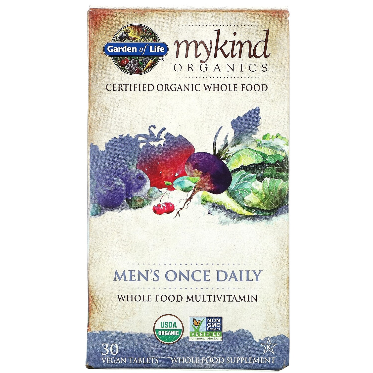 

Витамины Garden of Life для мужчин, 30 веганских таблеток