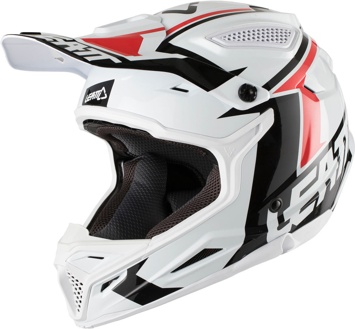 Шлем Leatt GPX 4.5 V20 для мотокросса, бело-черный
