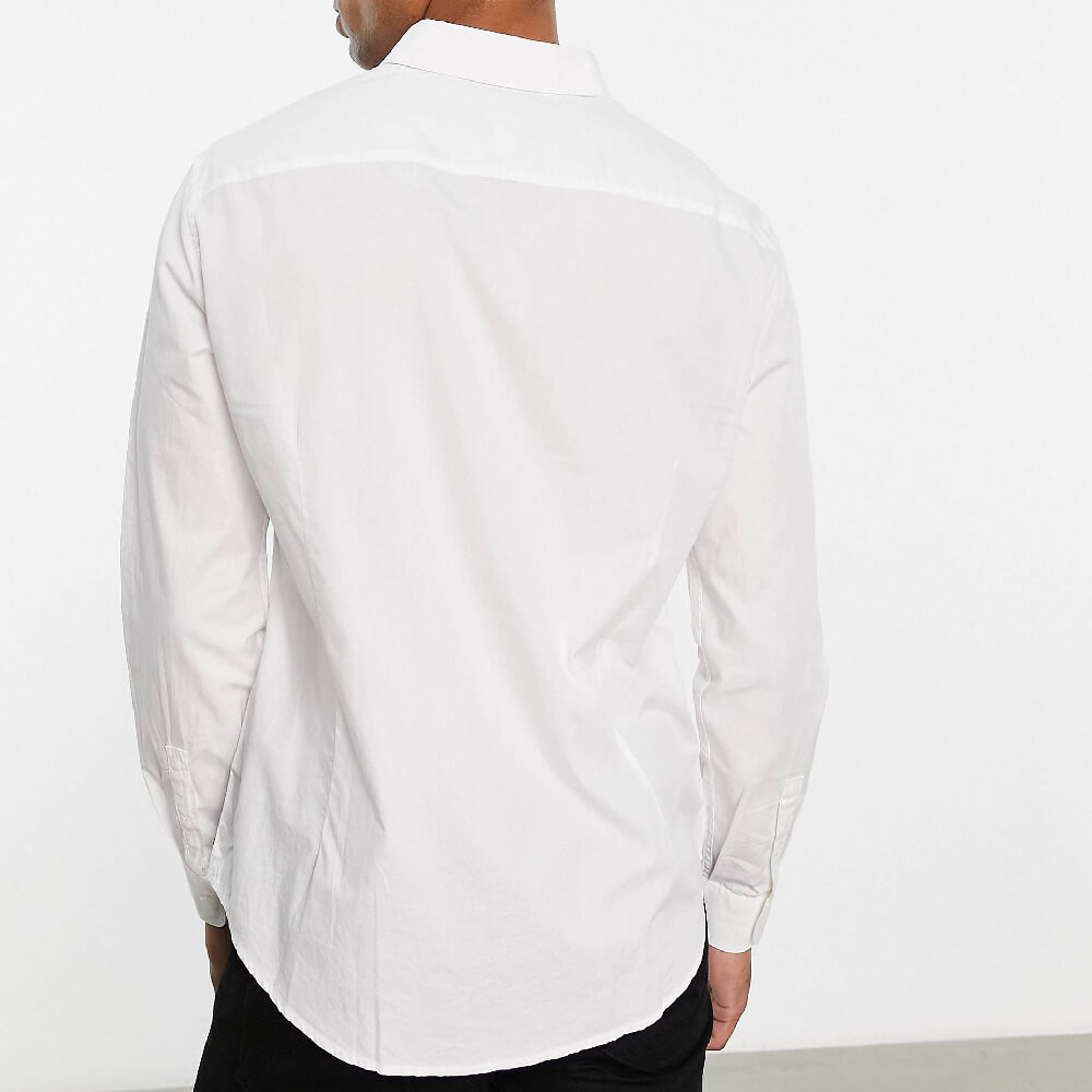 Рубашка Armani Exchange Slim Fit Logo, белый – заказать из-за границы сдоставкой в «CDEK.Shopping»