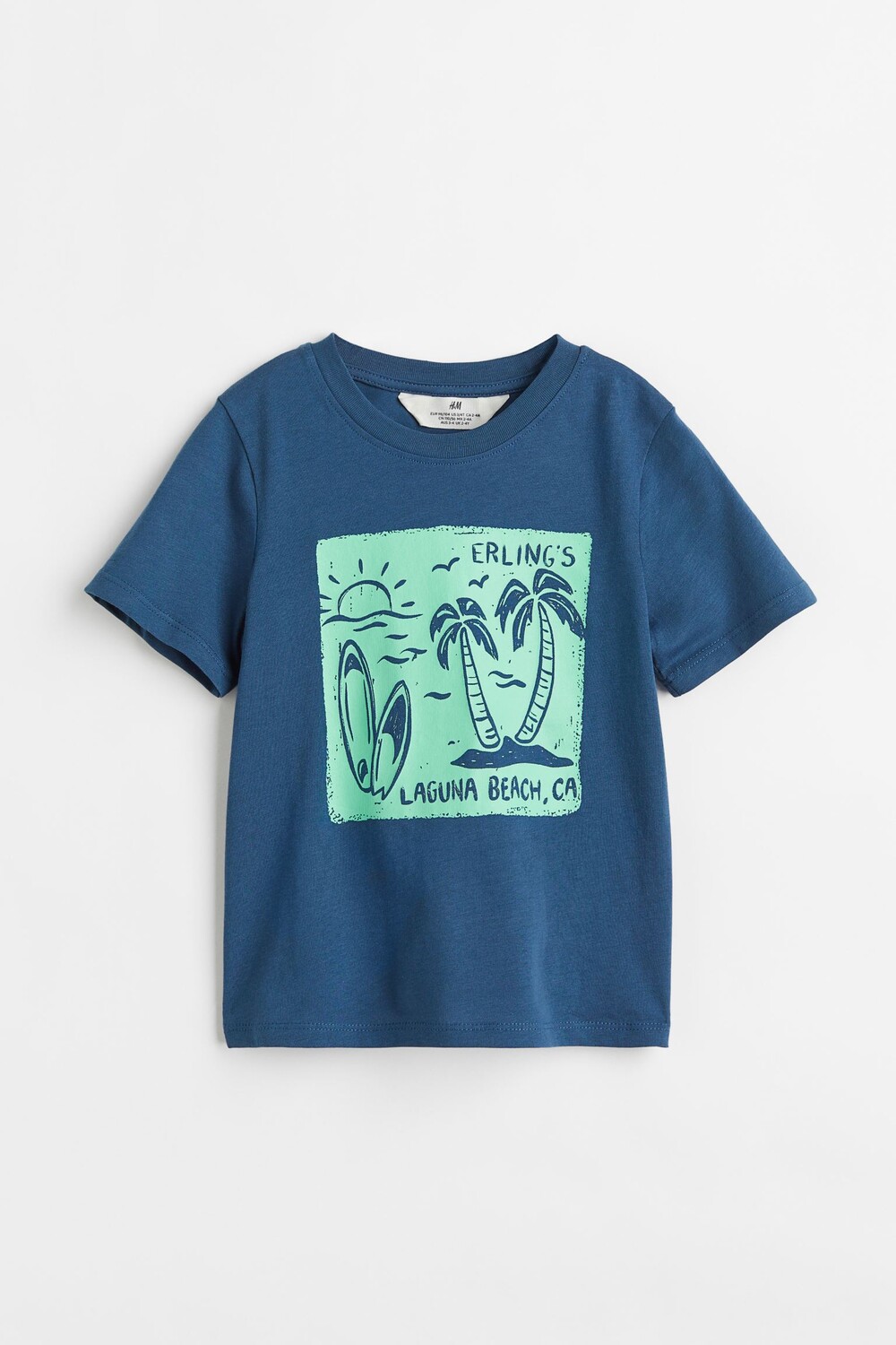 

Футболка с принтом H&M Laguna Beach, темно-синий