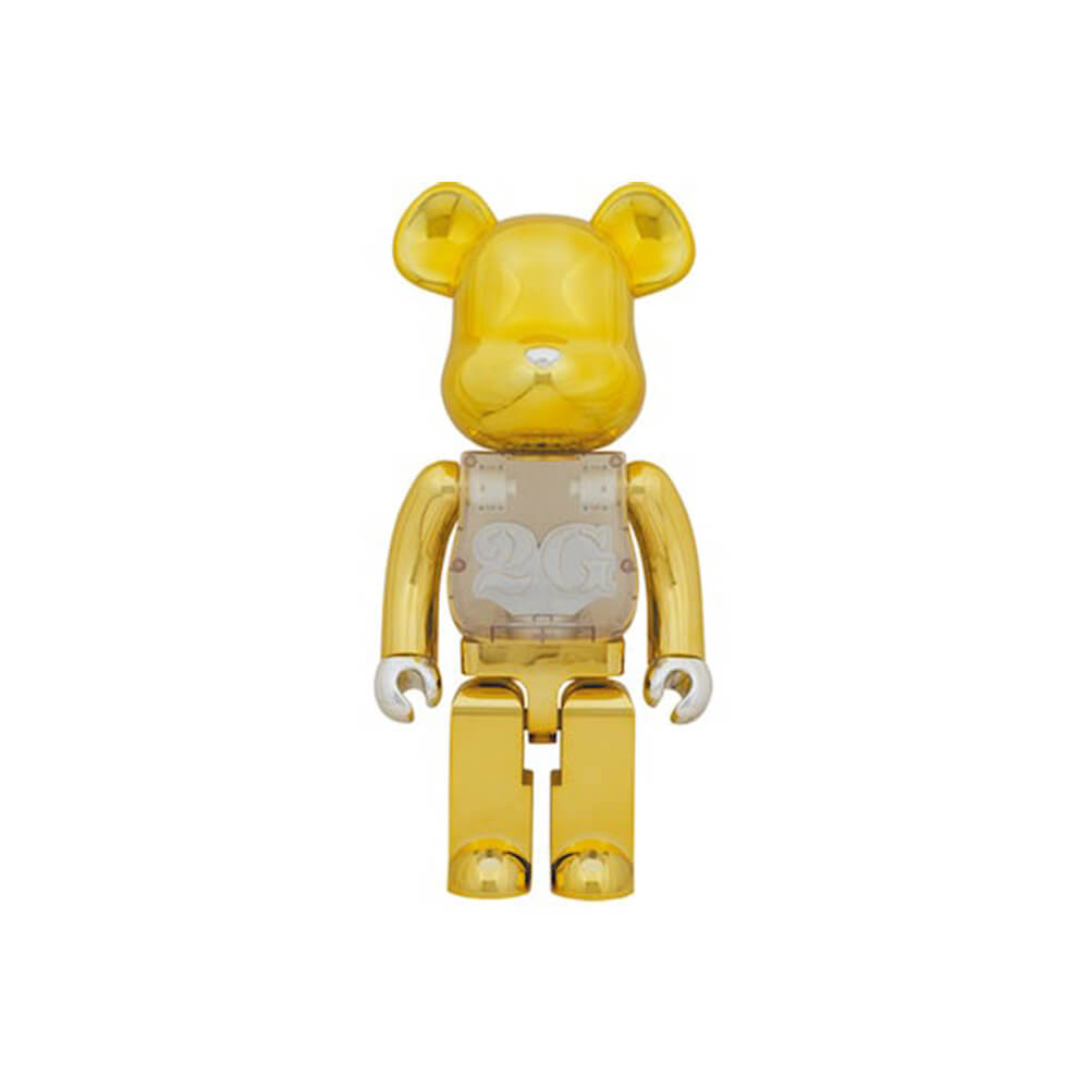 Фигурка Bearbrick 2G Reverse 1000%, золотой фигура bearbrick medicom toy oasis knebworth 1996 liam gallagher 1000%