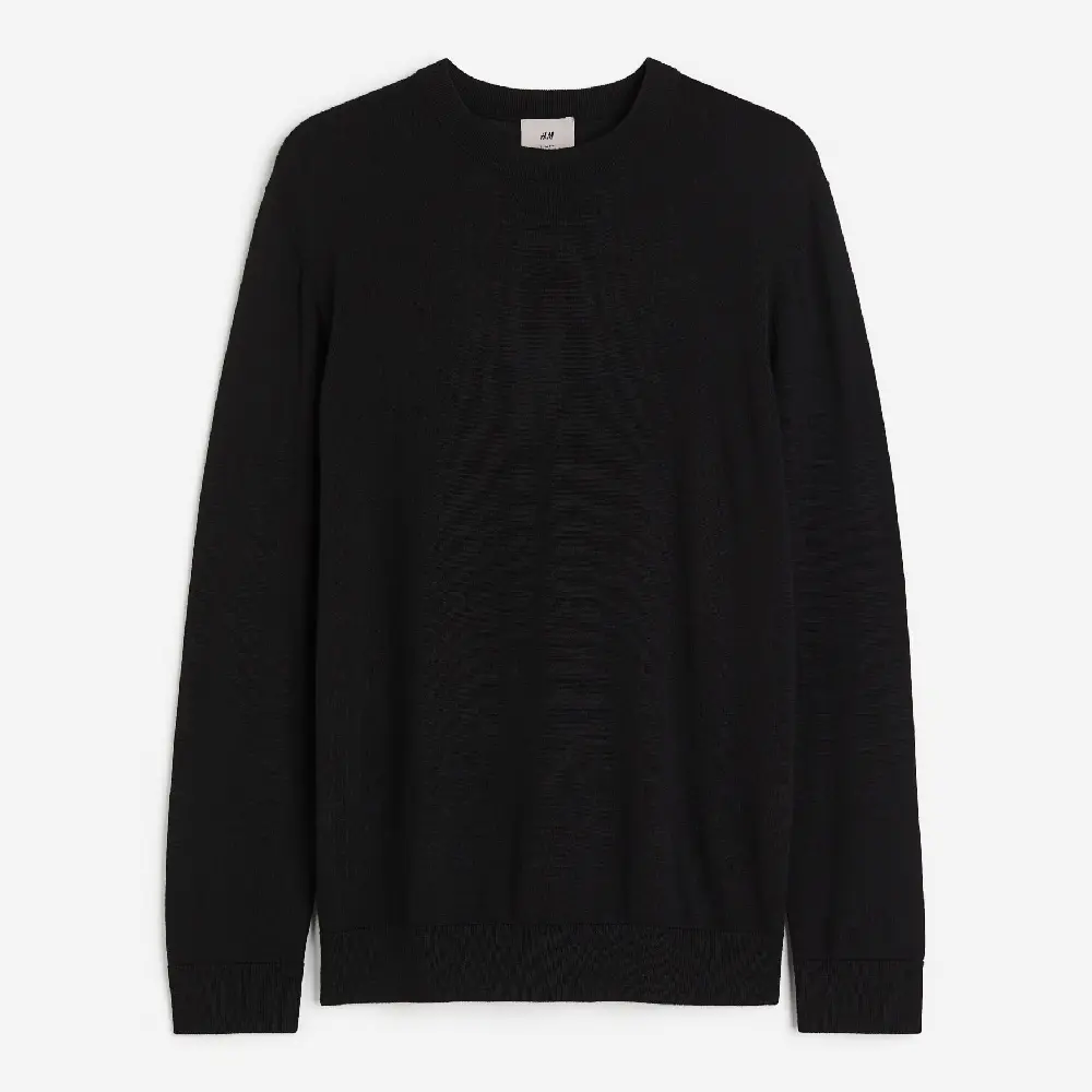 

Свитер H&M Slim Fit Merino Wool, черный