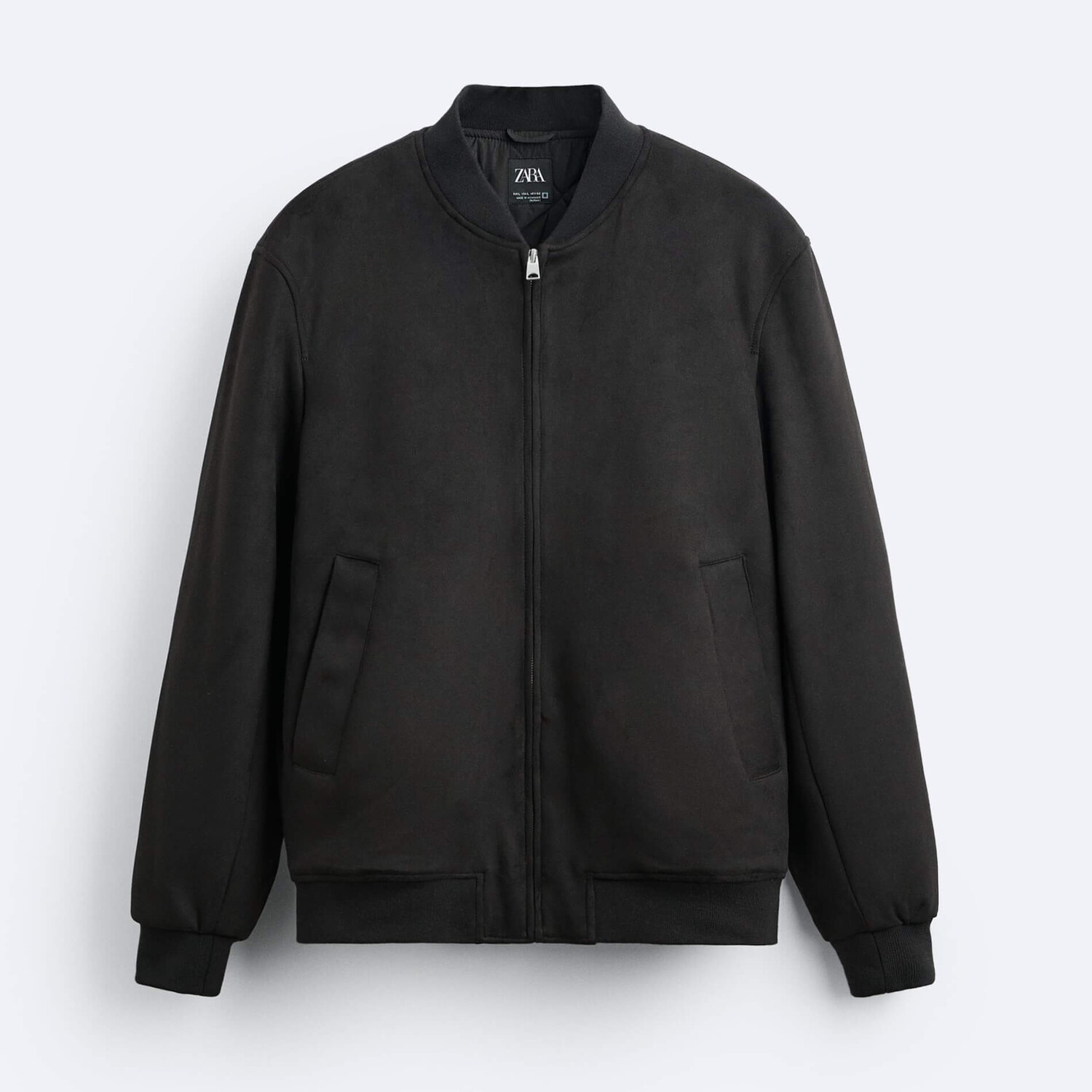 

Куртка утепленная Zara Faux Suede, черный