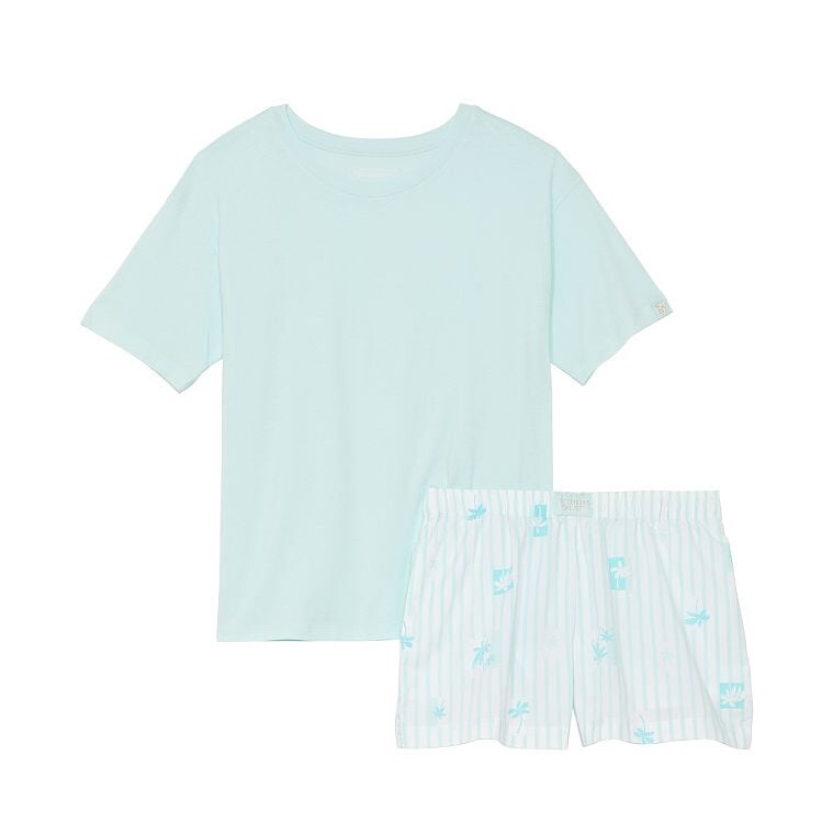 

Пижама Victoria's Secret Cotton, 2 предмета, бирюзовый