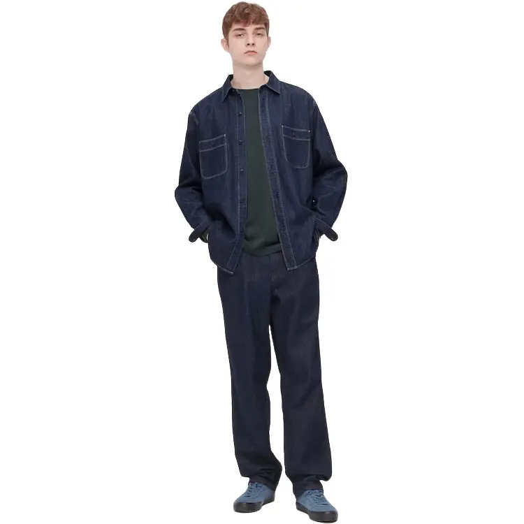 

Джинсы Uniqlo Wide Fit, темно-синий
