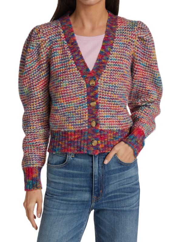 

Разноцветный кардиган с пышными рукавами Design History Multicolor combo