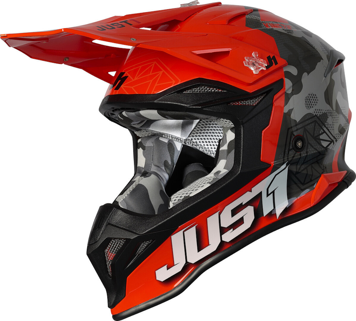 Шлем Just1 J39 Kinetic для мотокросса, оранжево-черный