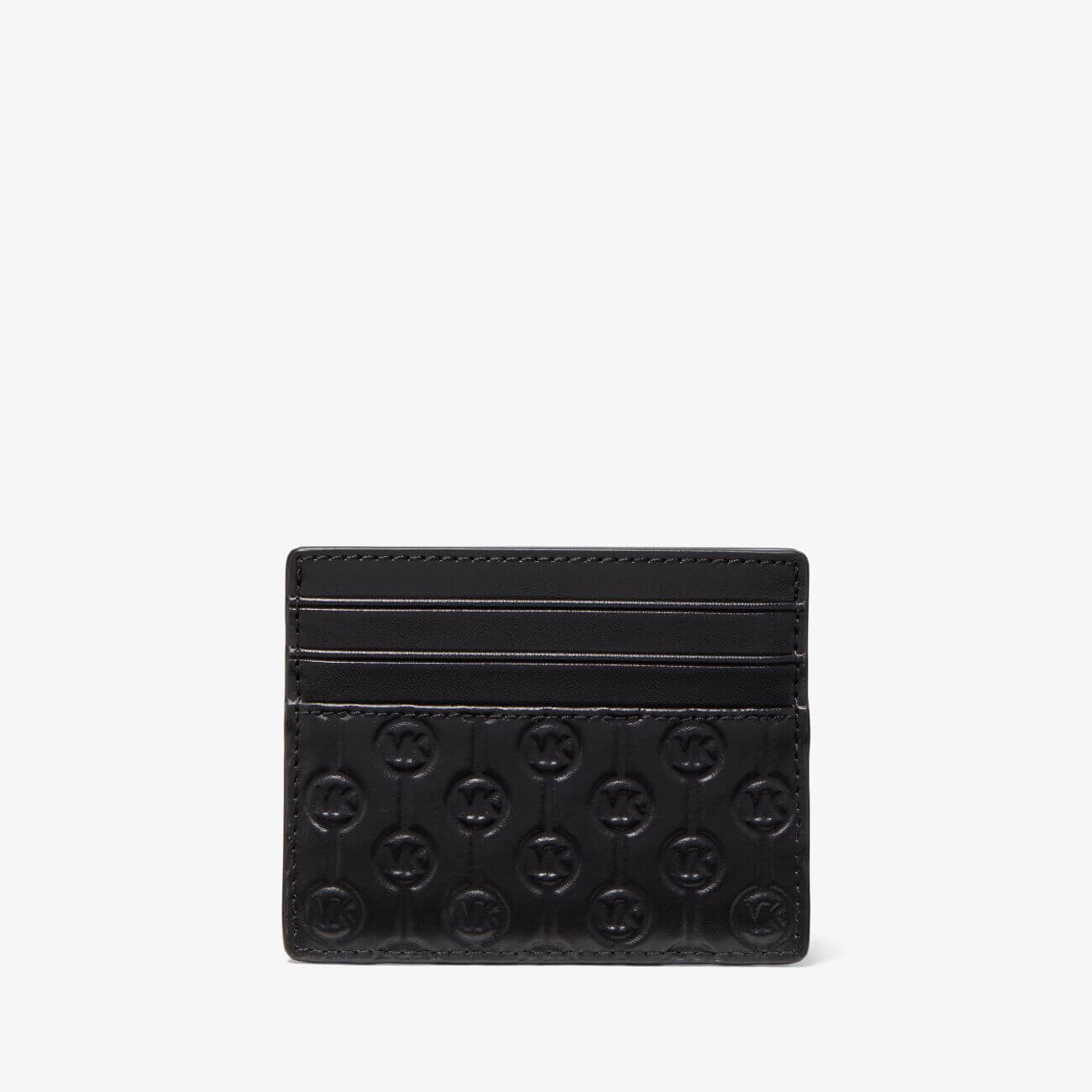 

Картхолдер Michael Kors Hudson Logo Embossed Leather Tall, черный