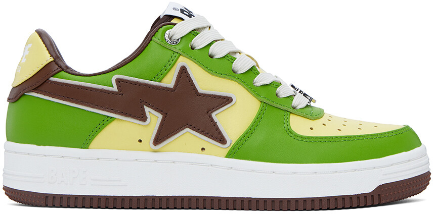 

Эксклюзивные зеленые кроссовки SSENSE Sta BAPE, Зеленый