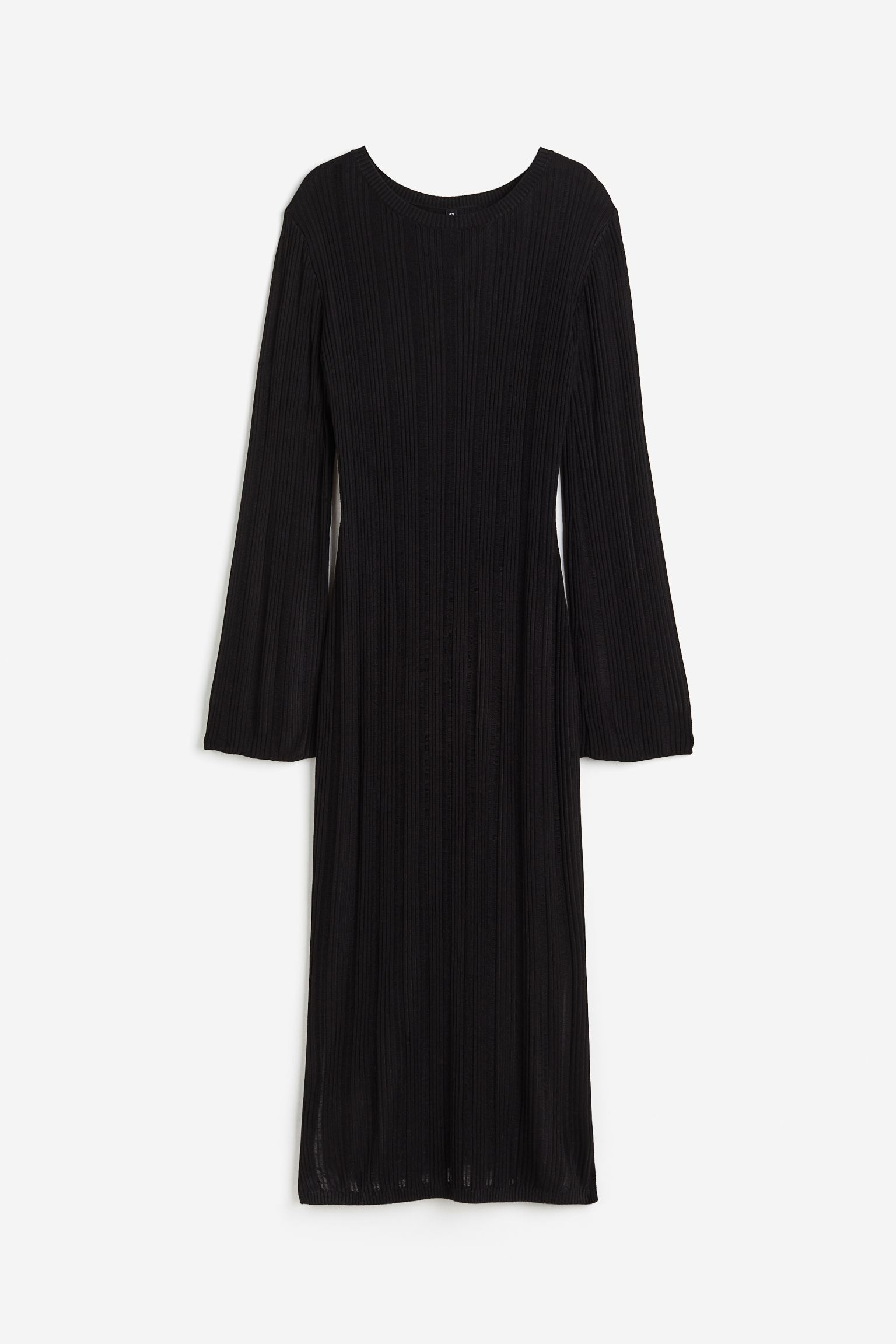 Платье H&M Rib-knit Bodycon, черный