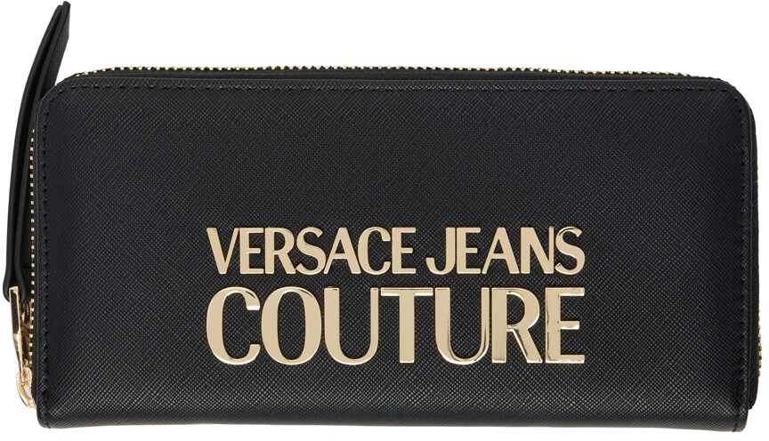 

Черный бумажник Continental с логотипом Versace Jeans Couture