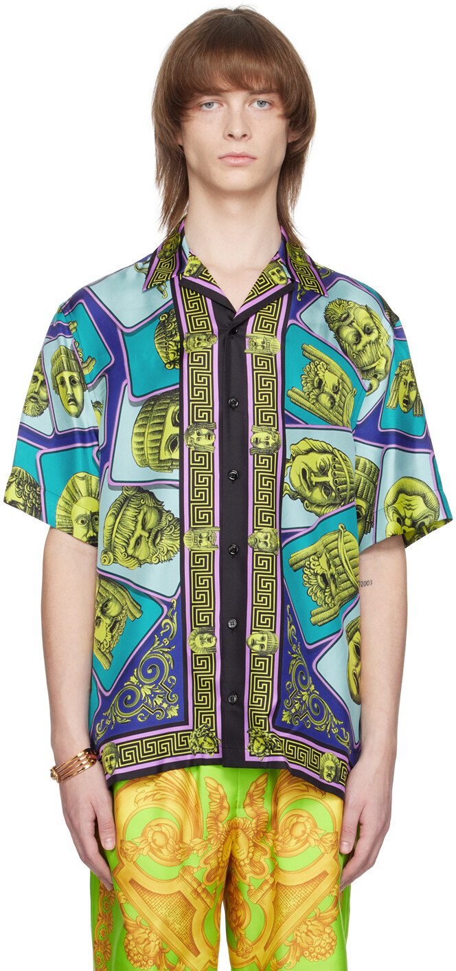 

Зеленая рубашка \Le Maschere\"" Versace