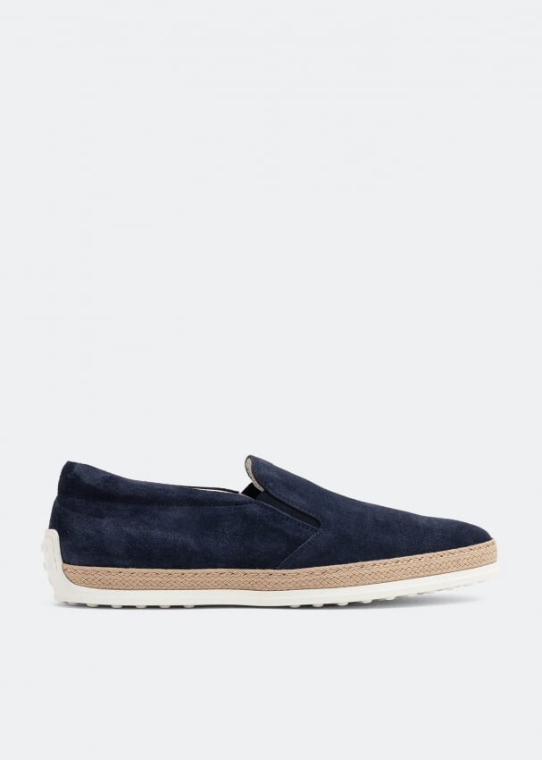 Лоферы TOD'S Suede slip-on loafers, синий лоферы tod s suede loafers синий