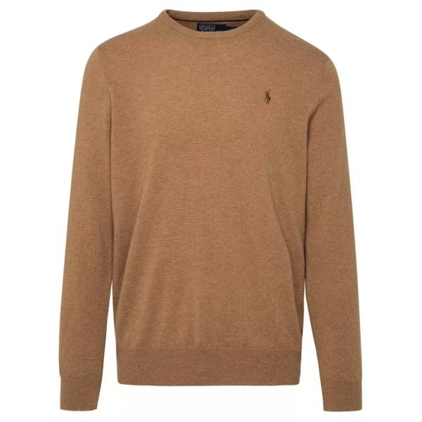 Свитер beige wool sweater Polo Ralph Lauren, коричневый