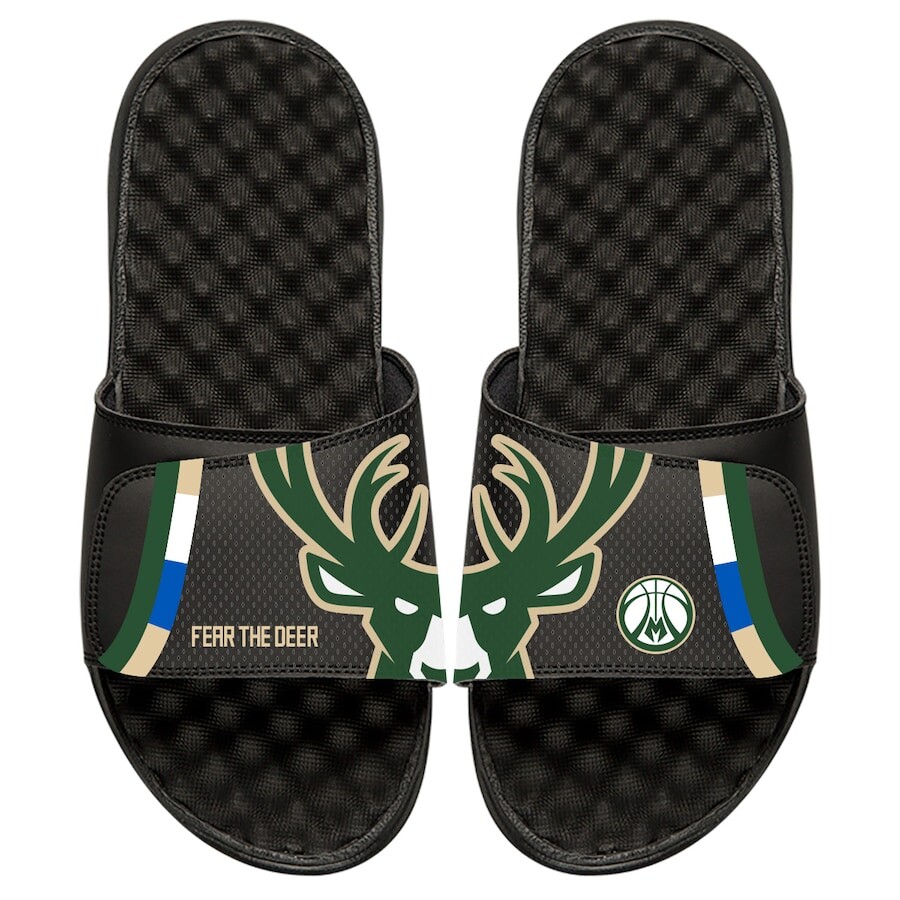 

Шлепанцы ISlide Milwaukee Bucks, черный