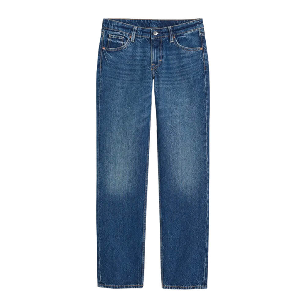 Джинсы H&M Straight Low, синий джинсы whitney прямые заниженная посадка стрейч размер 31 черный