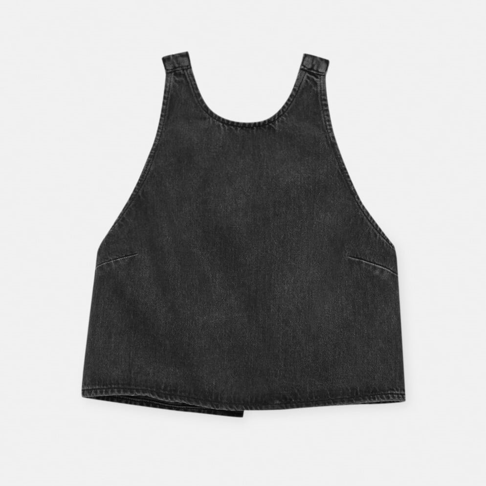 

Топ Pull&Bear Open Back Denim, черный