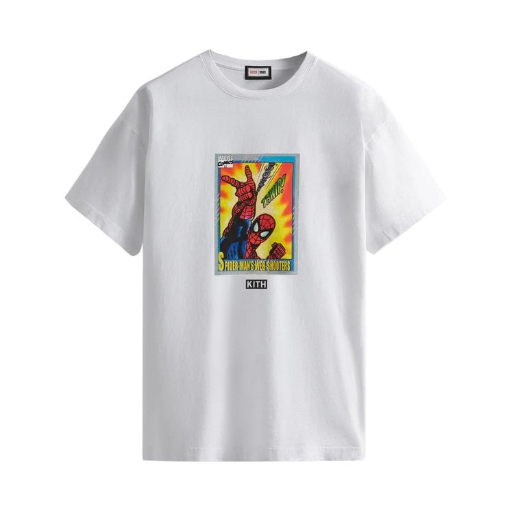 Футболка Kith For Spider-Man Web-Shooter Vintage Tee 'White', белый - фото