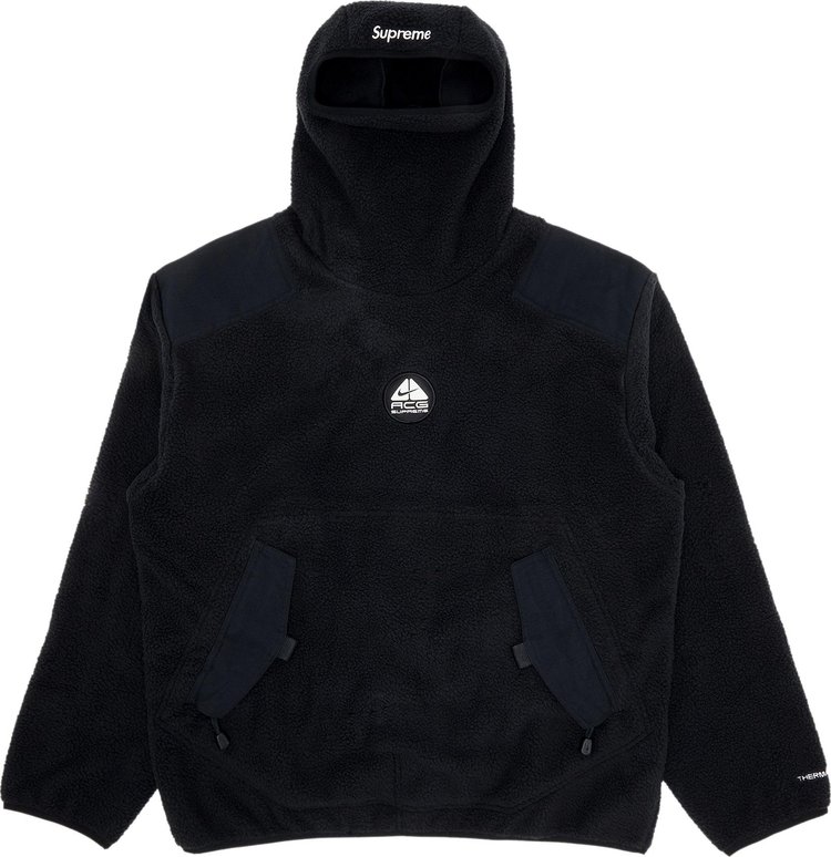 Пуловер Supreme x Nike ACG Fleece Pullover 'Black', черный